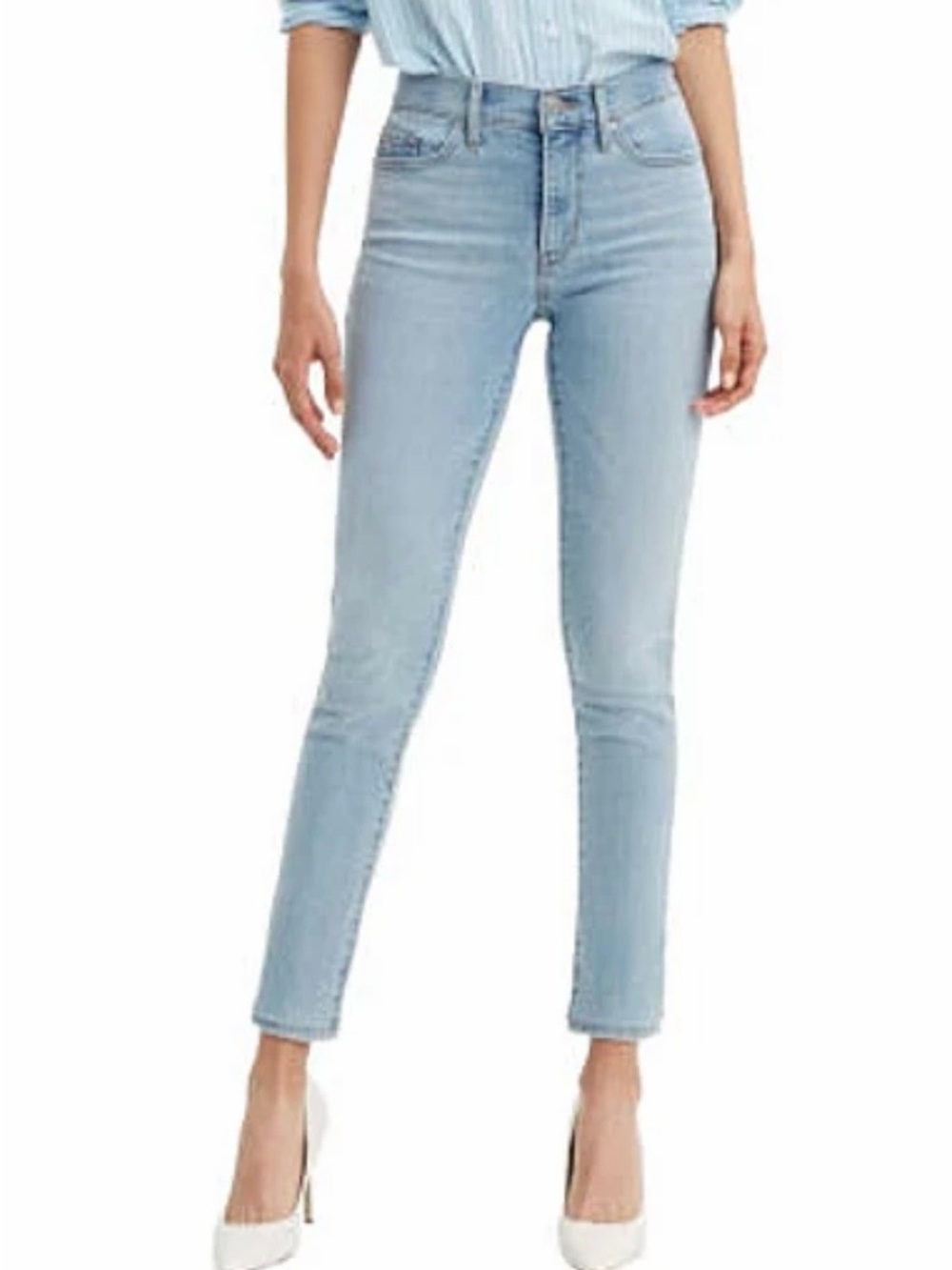 Levi's Light Wash High-Rise Skinny Jeans